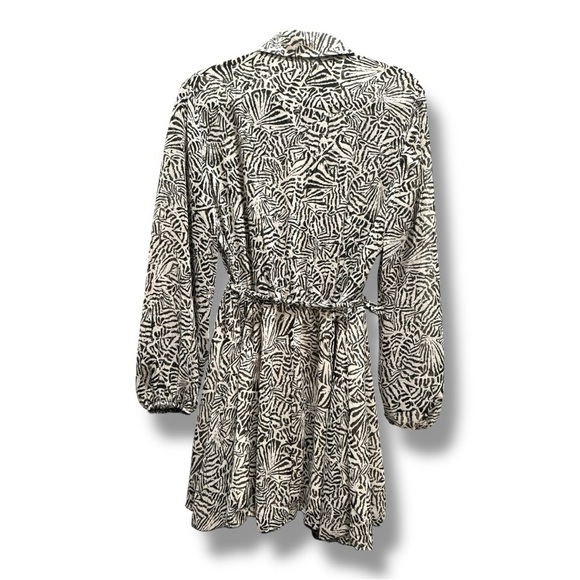 🖤🤍 ZARA Zebra Print Belted Shirt Dress – Size M | New (No Tags) - Picture 2 of 4